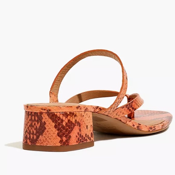 Madewell The Amber Sandal in Snake Embossed Leather, NEW WITH TAGS - Picture 5 of 10